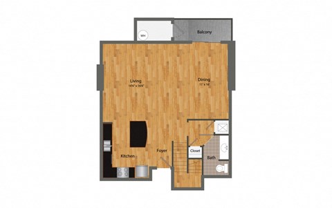 B9 floor plan at Dominion Post Oak in Houston, TX