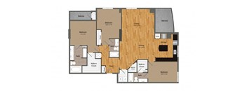 C2 floor plan at Dominion Post Oak in Houston, TXe most recent information