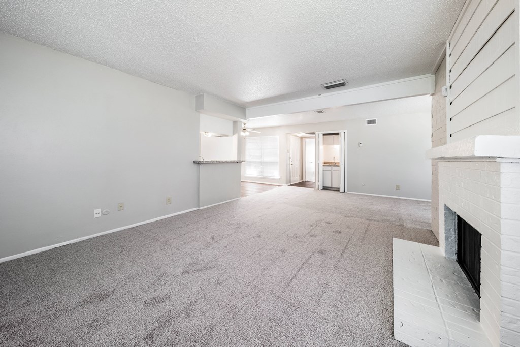 Doral: Living Room with Fireplace, at Westdale Hills, TX
