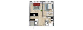 A1 Floor Plan at  Dunedin Commons Apartment Homes in Dunedin, Florida, FL