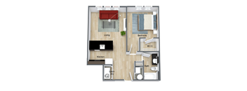 A1 Floor Plan at  Dunedin Commons Apartment Homes in Dunedin, Florida, FL