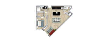 Bismark Floor Plan at  Dunedin Commons Apartment Homes in Dunedin, Florida, FL