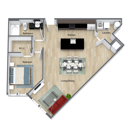 Bismark Floor Plan at  Dunedin Commons Apartment Homes in Dunedin, Florida, FL