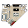 Bismark Floor Plan at Dunedin Commons Apartment Homes in Dunedin, Florida, FL