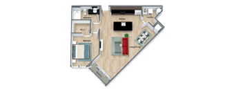 Canary Floor Plan at  Dunedin Commons Apartment Homes in Dunedin, Florida, FL