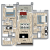 Coconut Floor Plan at Dunedin Commons Apartment Homes in Dunedin, Florida, FL