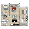 Queen Floor Plan at Dunedin Commons Apartment Homes in Dunedin, Florida, FL