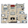 Royal Floor Plan at Dunedin Commons Apartment Homes in Dunedin, Florida, FL