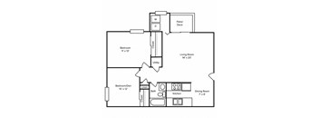 B1 Floor Plan at Dunwoody Pointe Apartments in Sandy Springs, Georgia, GA