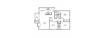C2A Floor Plan at Dunwoody Pointe Apartments in Sandy Springs, Georgia, GA