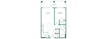 A1-2 Floorplan | Epoch on Eagle | Boutique Apartments in Denton, Texas