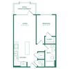 A1 Patio Floor Plan | Epoch on Eagle | Apartments in Denton, TX