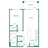 A1 Floor Plan with Balcony | Epoch on Eagle | Apartments in Denton, TX