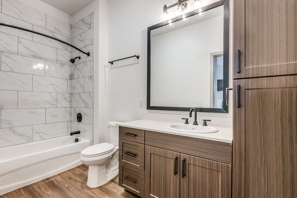 Luxurious Bathroom Design at Era Apartment in Denton, TX