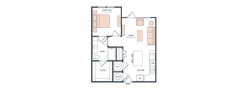 A2 floor plan at Era Apartment in Denton, TX