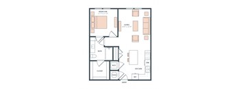 A2-1 floor plan at Era Apartment in Denton, TX