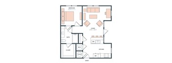 A4 floor plan at Era Apartment in Denton, TX