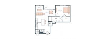 A5 floor plan at Era Apartment in Denton, TX