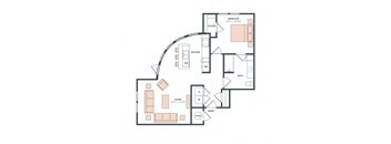 A7 floor plan at Era Apartment in Denton, TX