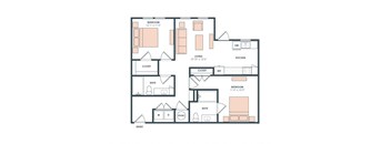 B1 floor plan at Era Apartment in Denton, TX