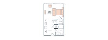 S1-1 floor plan at Era Apartment in Denton, TX