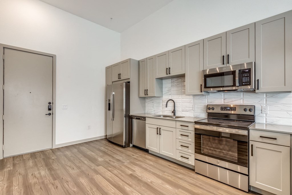 Bright Kitchen with Ample Storage at Era Apartment in Denton, TX