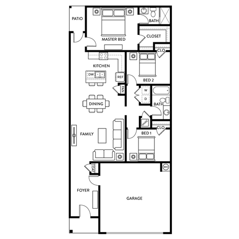 Elm Floor Plan | Woodland Village | Rental Homes in DeLand, FL