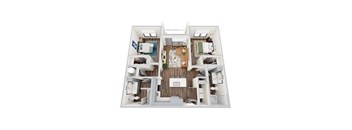 B1-3, 2Bed/2Bath, 1039 sq. ft. at the Epoch on Eagle Apartments in Denton, TX