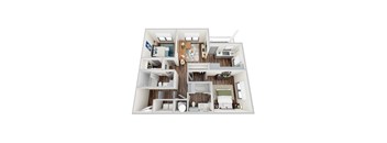 B2, 2Bed/2Bath, 940 sq. ft. at the Epoch on Eagle Apartments in Denton, TX