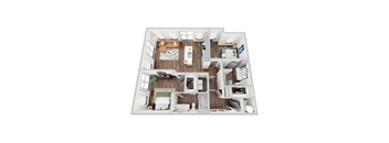 B4, 2Bed/2Bath, 1157 sq. ft. at the Epoch on Eagle Apartments in Denton, TX