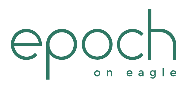 The image features the word "epoch" in a large font, followed by the words "on eagle" in a smaller font.