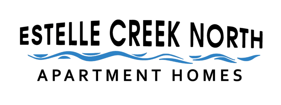 The image is a logo for Estelle Creek North Apartment Homes.