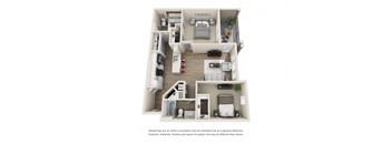 C 3D Floorplan at Evergreen at Southwood in Tallahassee, FL