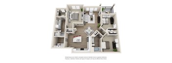 E 3D Floorplan at Evergreen at Southwood in Tallahassee, FL
