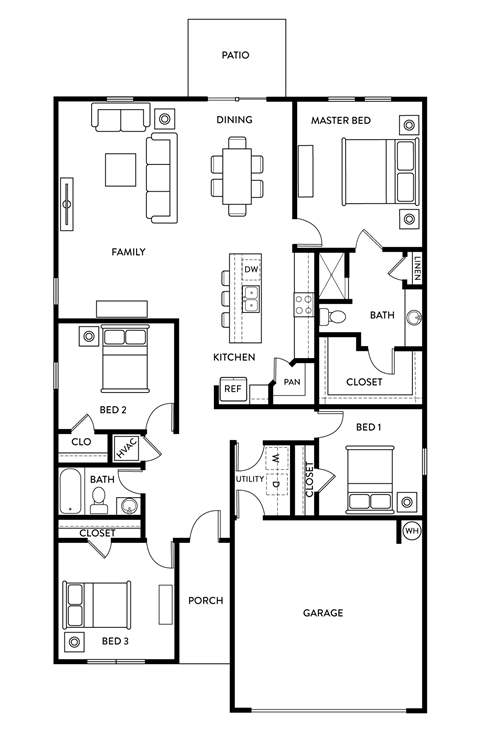 a floor plan of a house at Beacon at Woodland Village, DeLand