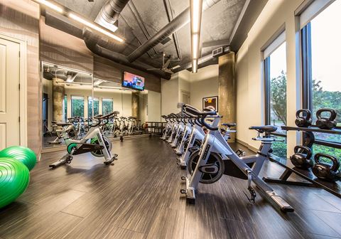 Fitness Center Spin Studio at Allusion at West University, Houston, TX
