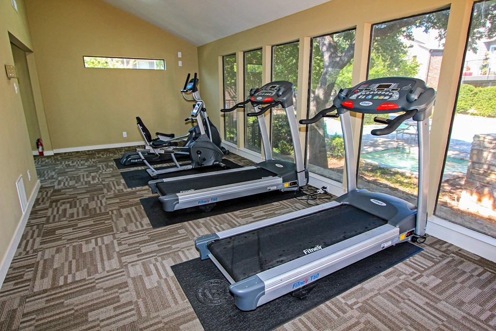 gym with tradmills at Westdale Parke in Austin, TX