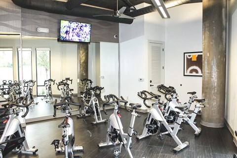Fitness Center Spin Studio at Allusion at West University, Houston, TX