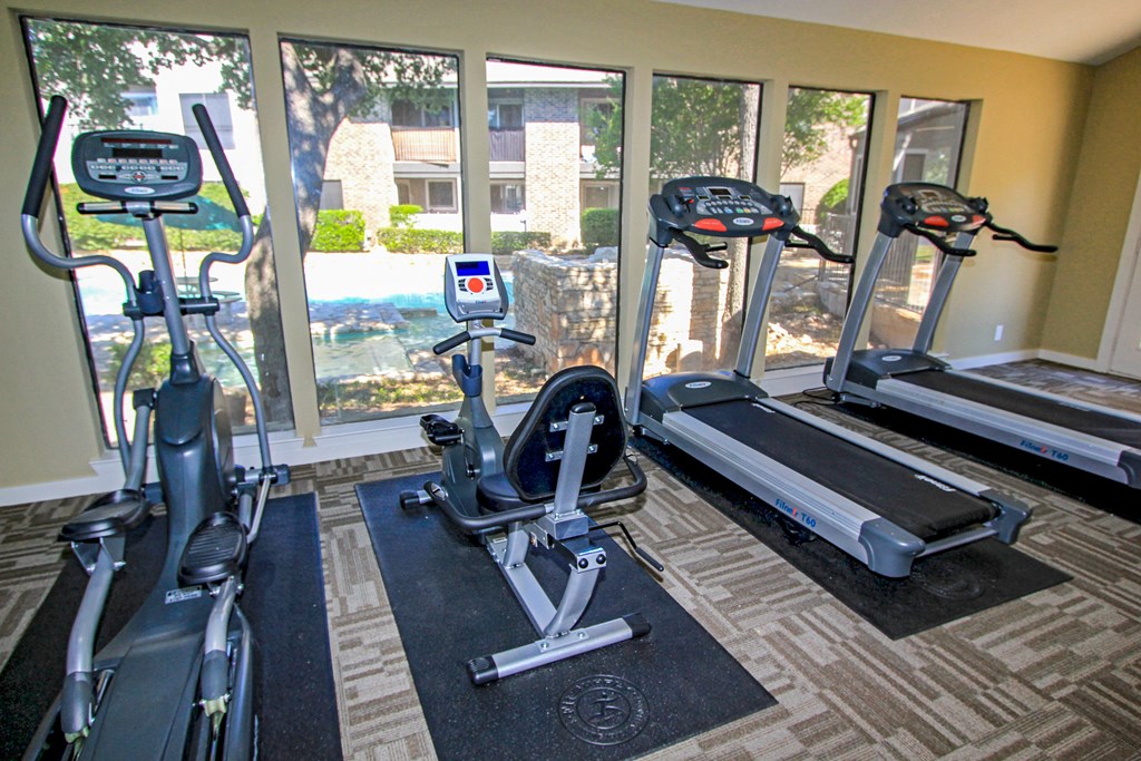 gym with cardio equipments at Westdale Parke in Austin, TX