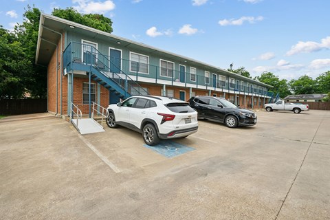 Building exterior at Garden Place Apartments in Waco, TX