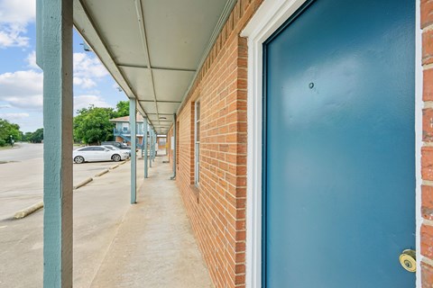 Building exterior at Garden Place Apartments in Waco, TX