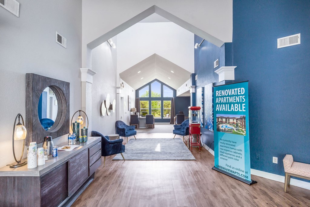 Leasing Office Lobby at Greensview Apartments in Aurora, Colorado, CO