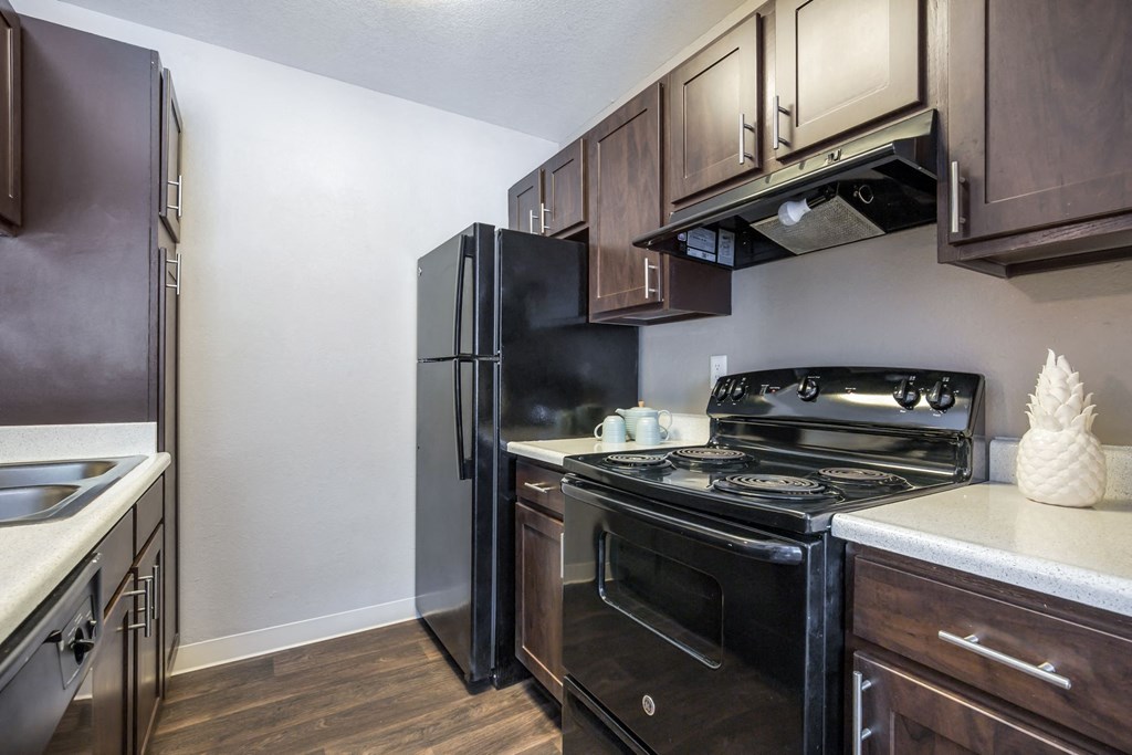 Model Unit Kitchen at Greensview Apartments in Aurora, Colorado, CO