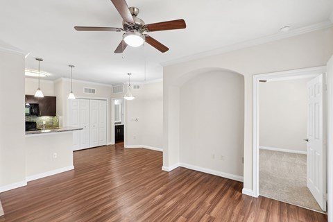 Overlook living room at Hilltops in Conroe, TX