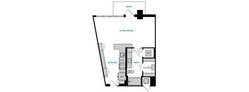 Studio S2 Floorplan,at The Hamilton, Dallas, TX
