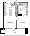 1 bed 1 bath A2 Floorplan 1 bed 1 bath A2 Floorplan,at The Hamilton, Texas