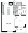 1 bed 1 bath A3 Floorplan 1 bed 1 bath A3 Floorplan,at The Hamilton, Texas, 75226