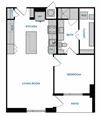 1 bed 1 bath A4 Floorplan 1 bed 1 bath A4 Floorplan,at The Hamilton, Dallas, TX 75226
