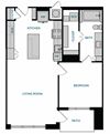 1 bed 1 bath A5 Floorplan 1 bed 1 bath A5 Floorplan,at The Hamilton, Dallas, TX