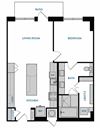 1 bed 1 bath A6 Floorplan 1 bed 1 bath A6 Floorplan,at The Hamilton, Dallas, 75226